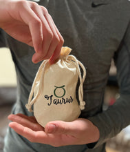 Load image into Gallery viewer, Astrology Embroidered Cotton Pouches - Perfect for crystals, jewelry etc.
