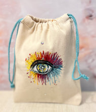 Load image into Gallery viewer, World In My Eyes Embroidered Pouch
