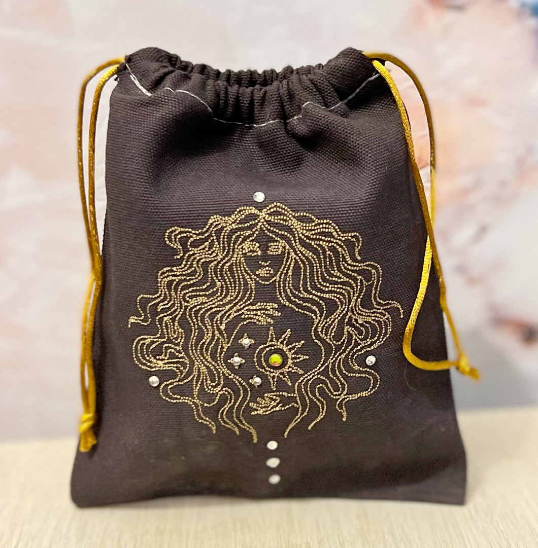 Goddess Embroidered Pouch