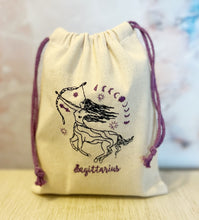 Load image into Gallery viewer, Goddess Astrology Embroidered Canvas Pouches - Perfect for crystals, jewelry etc.
