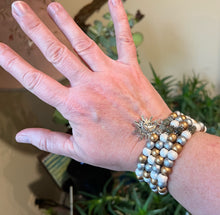 Load image into Gallery viewer, The Sun The Moon The Stars  / Prayer Beads / Mala Beads / Mala Necklace / Labradorite
