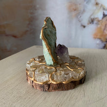 Load image into Gallery viewer, Joyful Loving Creativity / Fuchsite / Amethyst / Home Decor / Gift of Good Intention
