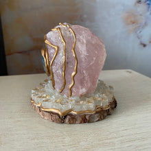 Load image into Gallery viewer, Trusting Love &amp; Intuition / Rose Quartz / Labradorite / Home Decor / Gift of Good Intention
