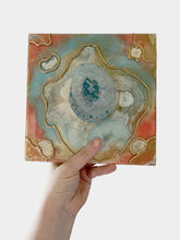 Load image into Gallery viewer, HARMONIOUS ENERGY / Agate Slice / Geode Inspired Wall Art / One of a Kind / Resin Art
