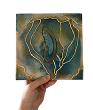 Load image into Gallery viewer, EMOTIONAL STRENGTH / Agate Slice / Geode Inspired Wall Art / One of a Kind / Resin Art
