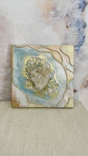 Load and play video in Gallery viewer, WHAT DO YOU TRULY WANT? / Clear Quartz Cluster / Geode Inspired Wall Art / One of a Kind / Resin Art
