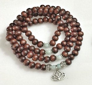 CLARITY / Prayer Beads / Mala Beads / Mala Necklace / Amazonite / Lotus