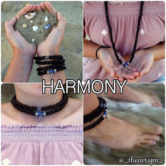 HARMONY / Prayer Beads / Mala Beads / Mala Necklace / Sodalite / Ohm