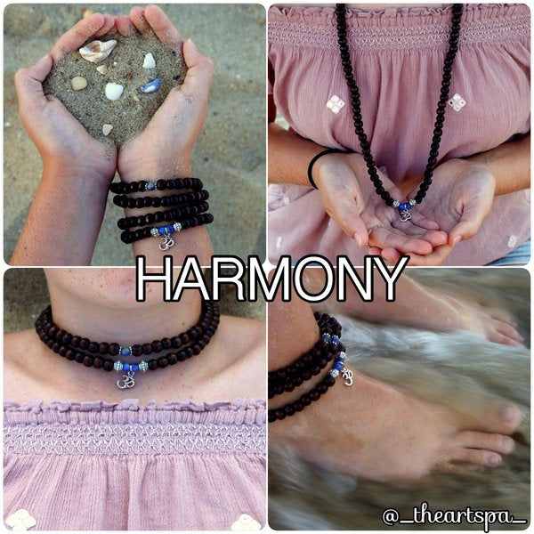 HARMONY / Prayer Beads / Mala Beads / Mala Necklace / Sodalite / Ohm