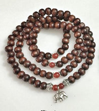 Load image into Gallery viewer, STRENGTH / Prayer Beads / Mala Beads / Mala Necklace / Carnelian / Elephant
