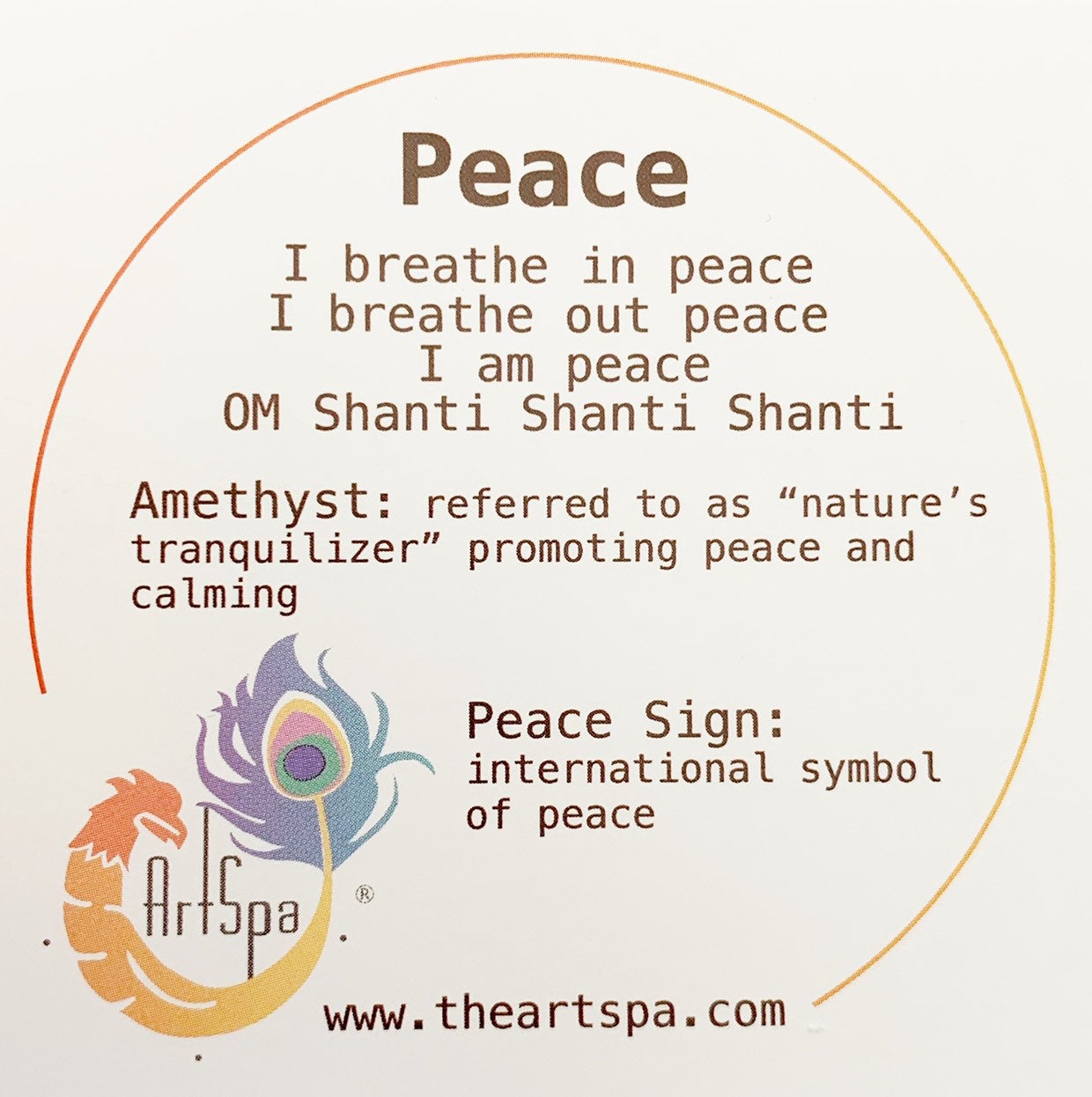 PEACE / Simple Reminder Bracelet / Mala Bracelet / Amethyst / Peace Charm
