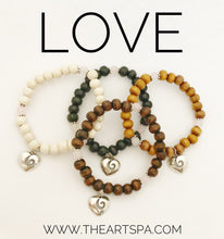 Load image into Gallery viewer, LOVE / Simple Reminder Bracelet / Mala Bracelet / Rose Quartz / Heart
