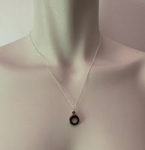 Load image into Gallery viewer, I Stay True to Myself Yet Always Open to Learn / Hematite / Simple Reminder Necklaces / Sterling Silver / Intention Necklaces
