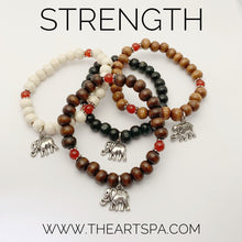 Load image into Gallery viewer, STRENGTH / Simple Reminder Bracelet / Mala Bracelet / Carnelian / Elephant
