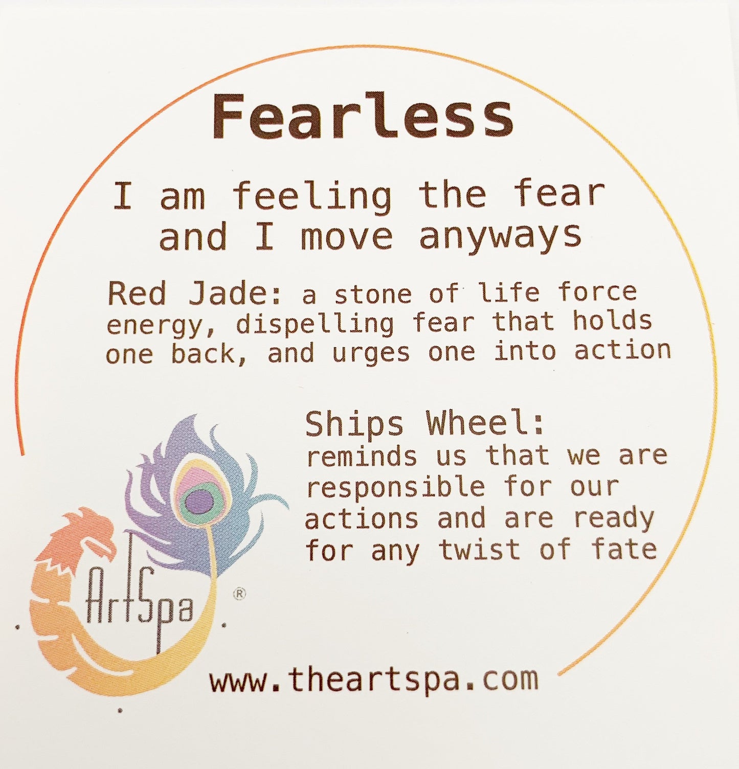FEARLESS / Simple Reminder Bracelet / Mala Bracelet / Red Jade / Boat Wheel