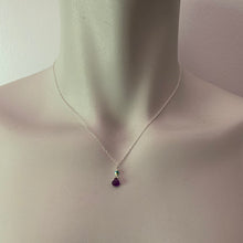 Load image into Gallery viewer, Within the Stillness I Find Peace / Amethyst / Simple Reminder Necklaces / Sterling Silver / Intention Necklaces
