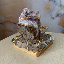 Load image into Gallery viewer, Peace Within / Amethyst / Clear Quartz / Home Decor / Gift of Good Intention
