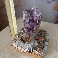 Load image into Gallery viewer, Peace Within / Amethyst / Clear Quartz / Home Decor / Gift of Good Intention
