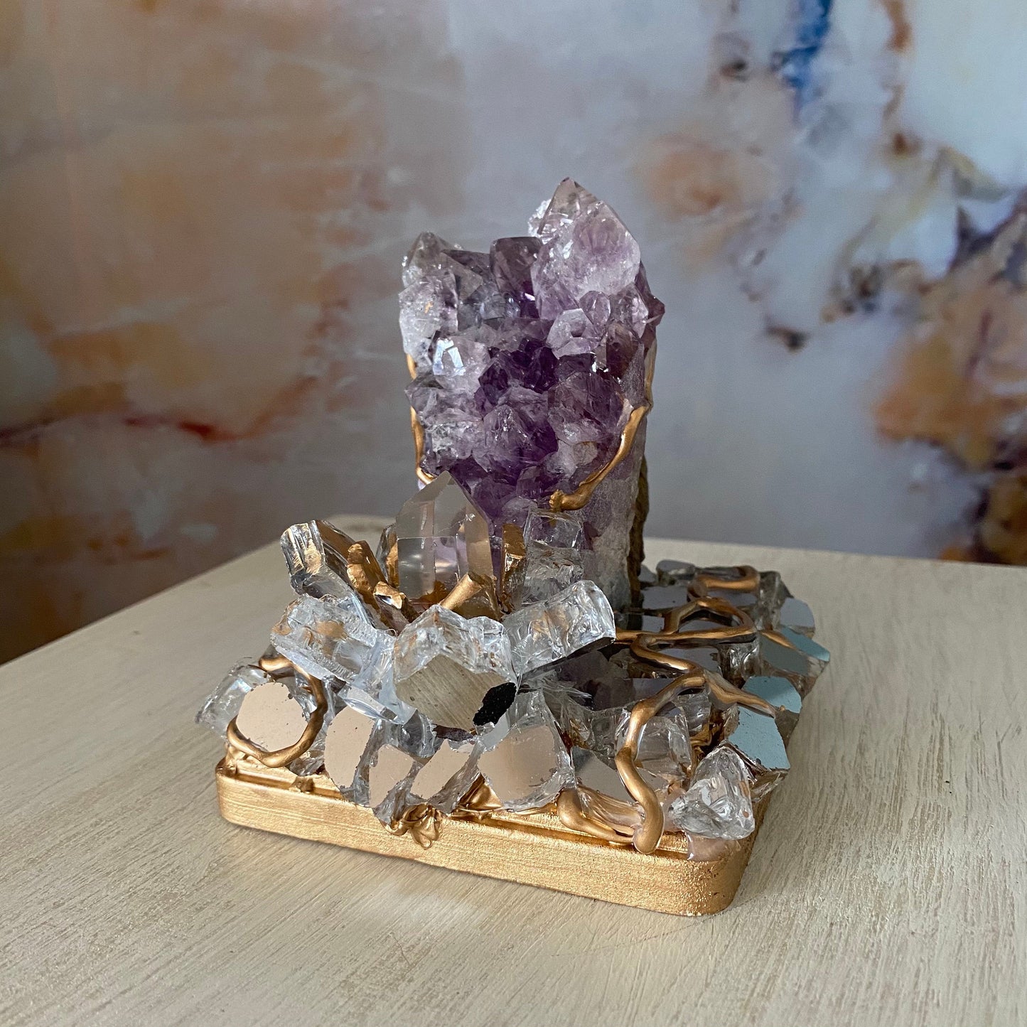 Peace Within / Amethyst / Clear Quartz / Home Decor / Gift of Good Intention