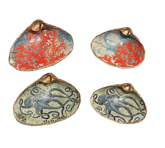 OCTOPUS & CORAL - Clam Shell Ring Dishes